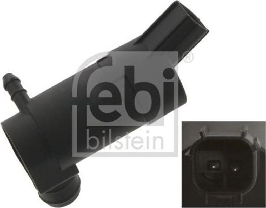 FEBI BILSTEIN 34864 Scheibenwaschpumpe OE 1231599 kompatibel mit Focus, Mondeo, C70, S40, S60, S80