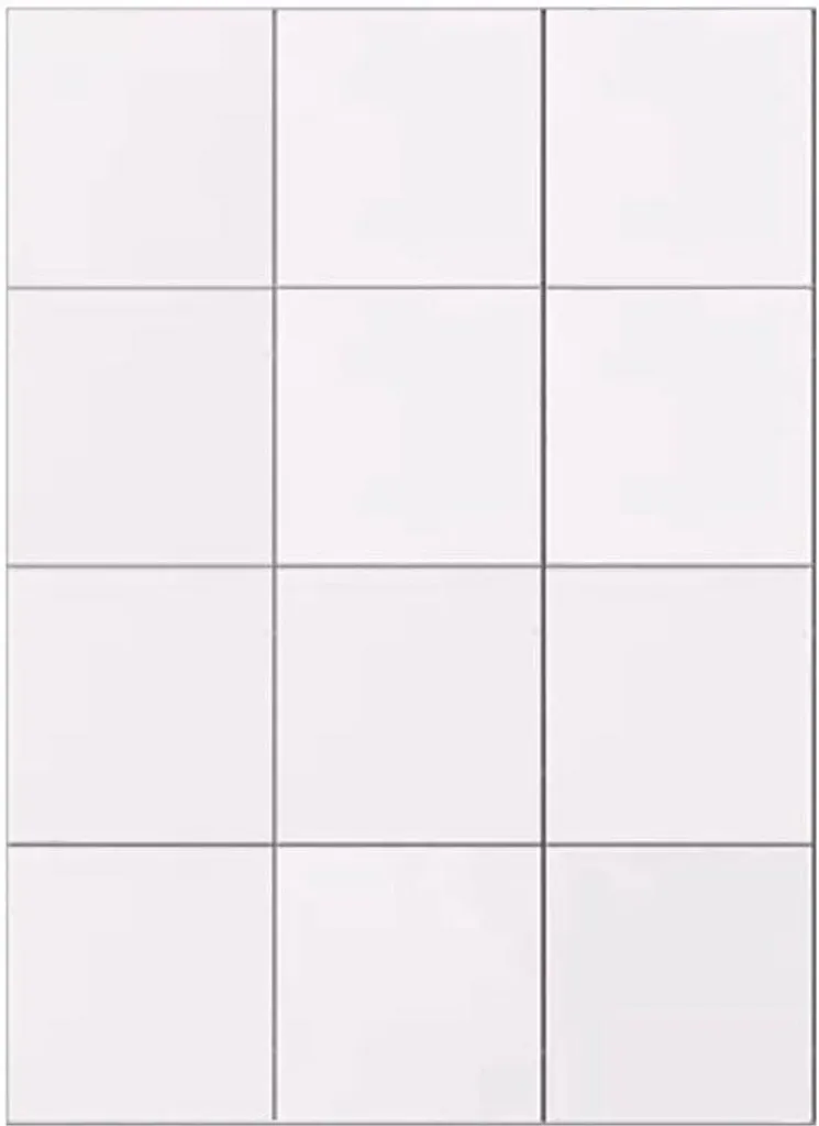 Dalle miroir adhésive 20x20 cm pour décoration murale, pack de 8 unités