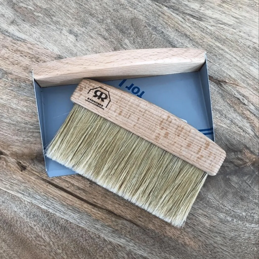 Ramasse miettes hêtre avec brosse rotative intégrée finition luxe - 2