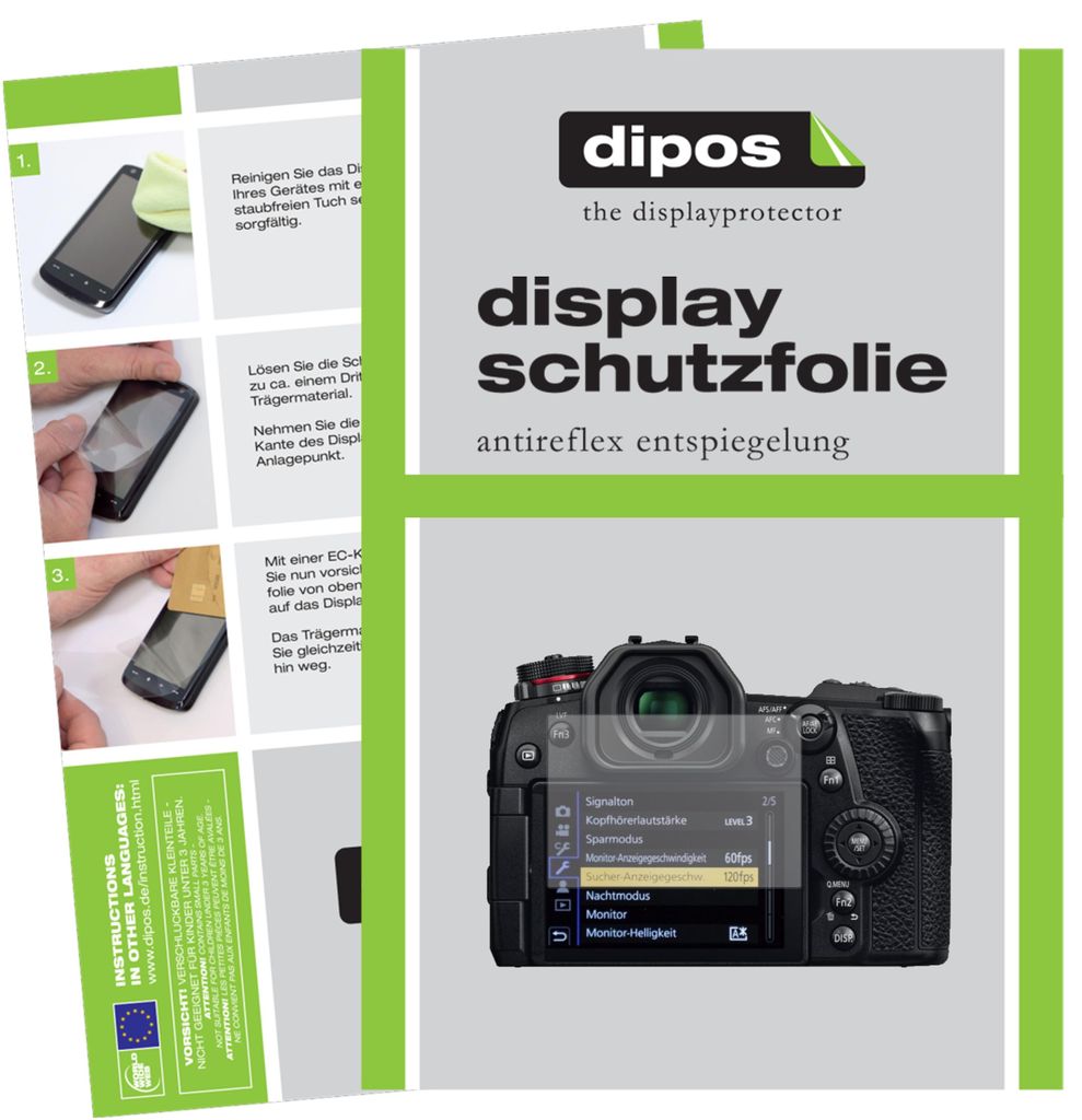 6x Schutzfolie für Panasonic Lumix G9 matt Displayschutzfolie Display Schutz