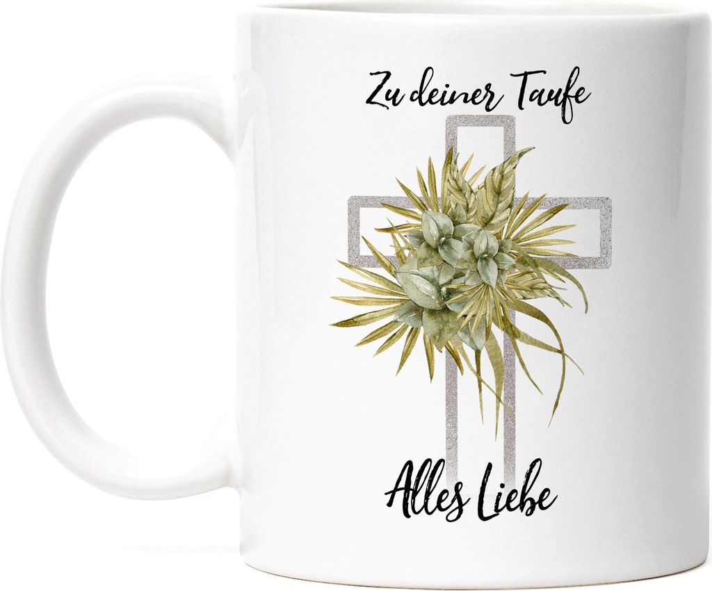 Zu Deiner Taufe Alles Liebe Tasse Weiß Taufgeschenk Kirche Glaube Religion