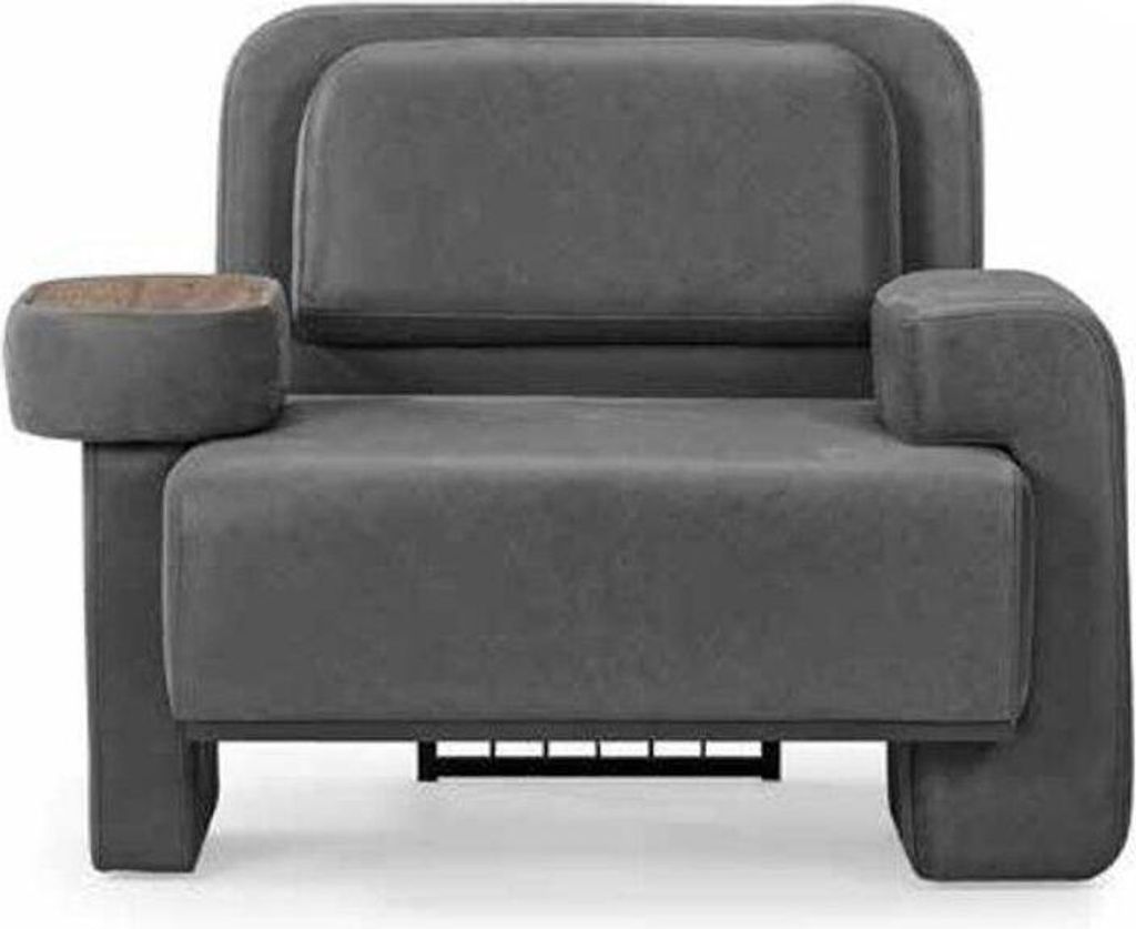 Sofa Sessel Relaxsessel Polstersessel Drehbarer Couch Lounge Club Grau