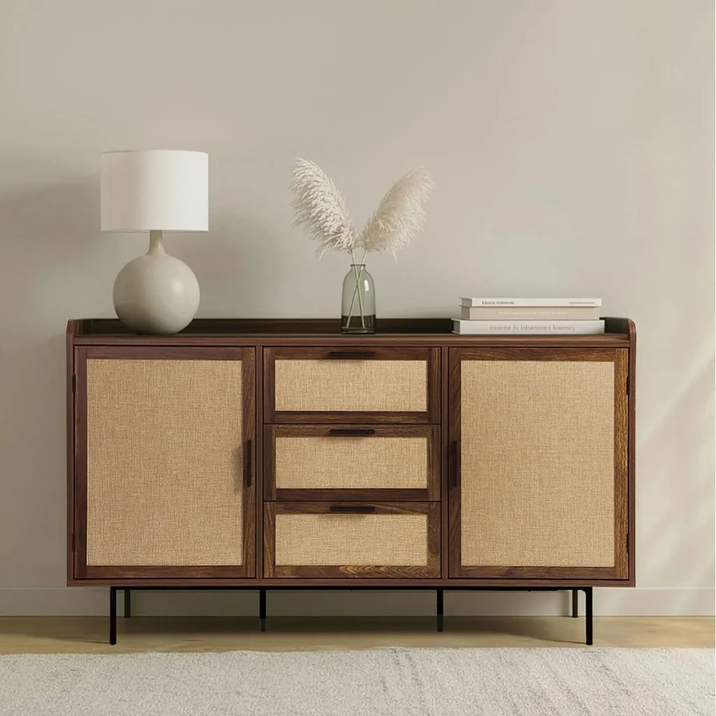 Buffet JETSON 140 cm : Solution Rangement Design pour Salon Encombré