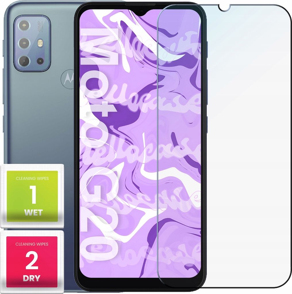 Glas für MOTOROLA MOTO G20 Panzerglas Panzerfolie Schutzglasfolie Displayschutzglas Echt Glas Schutz Folie Display Glasfolie 9H HELLOCASE