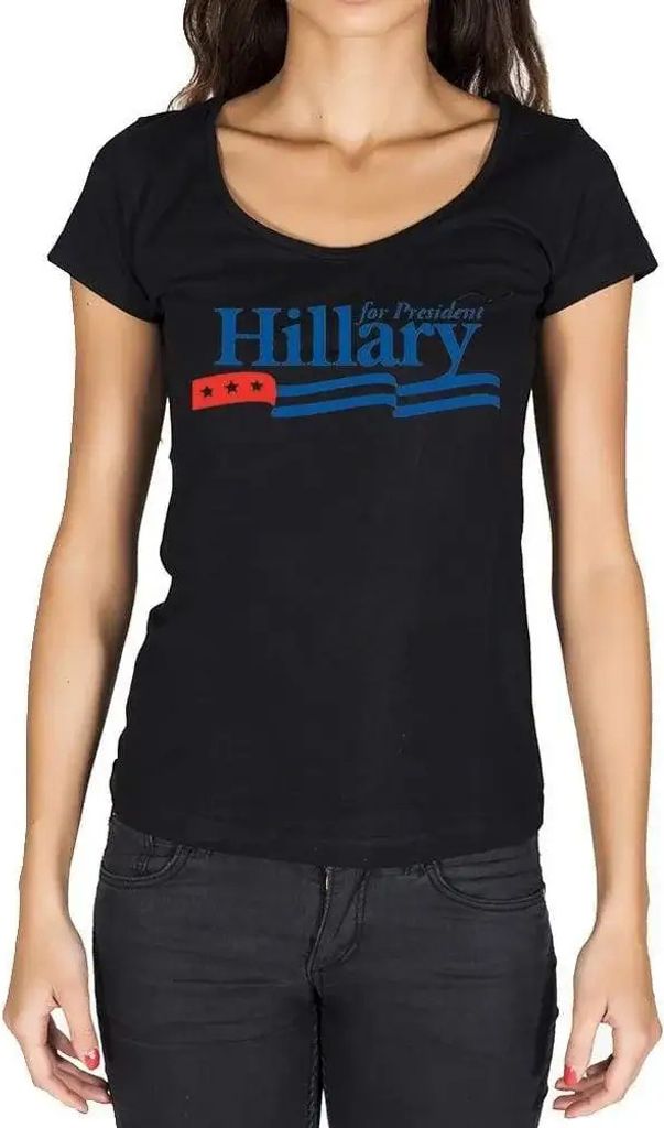 Damen Grafik T-Shirt Hillary als Präsidentin – Hillary For President – Öko-Verantwortlich Vintage Jahrgang Kurzarm Lustige Druck Geburtstag G...