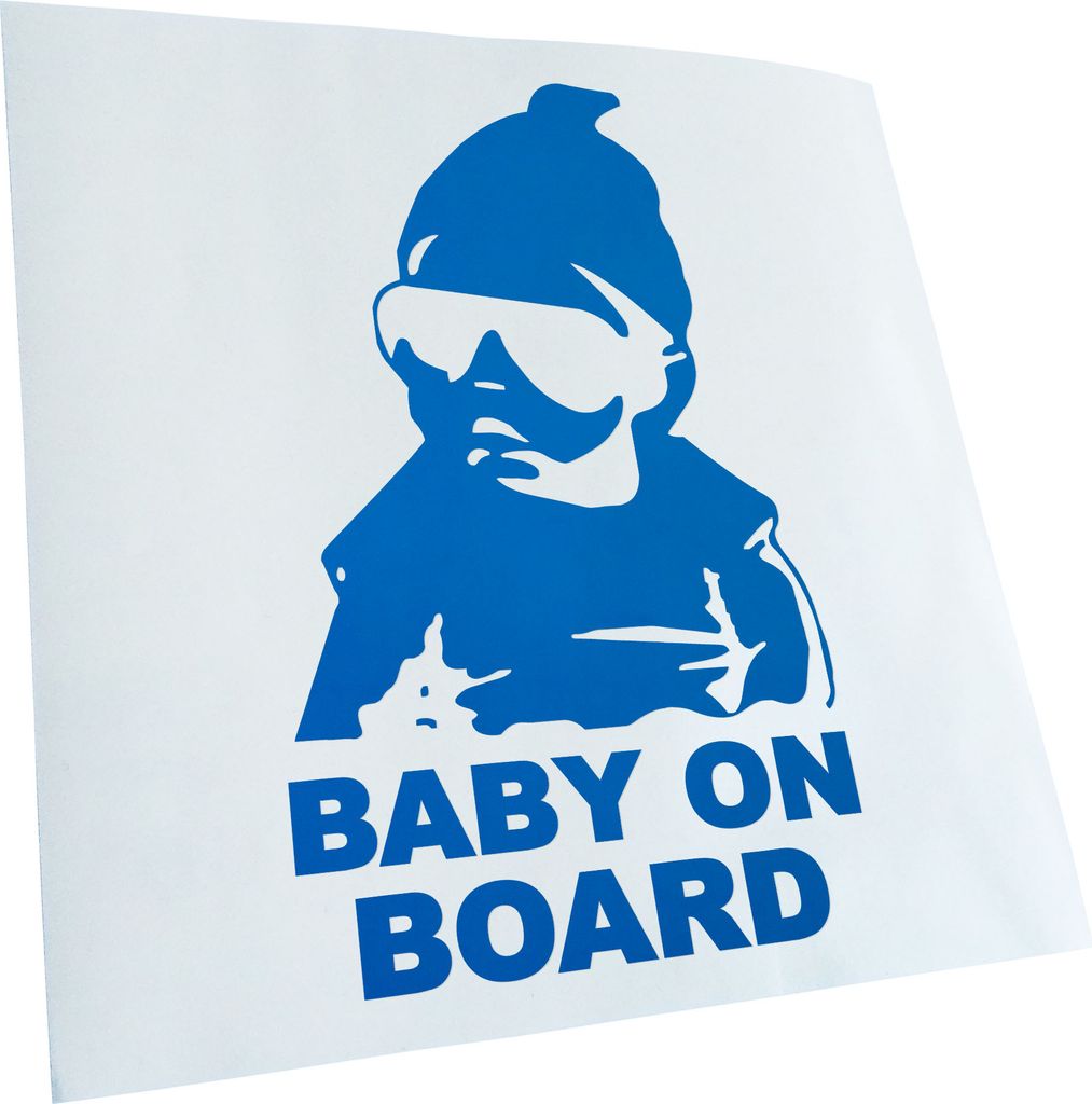 Kiwistar - Autoaufkleber - Baby on Board Kinderaufkleber Heckscheibe - Aufkleber für Auto Kfz Fahrrad, LKW, Truck Mofa