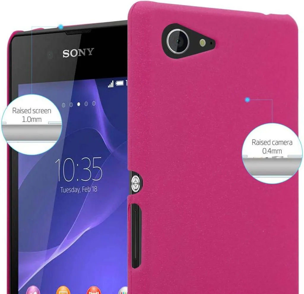 Custodia Rigida Sottile Cadorabo Per Sony Xperia E1 – Cover Antiurto In Plastica Opaca – Colore Nero Frosty