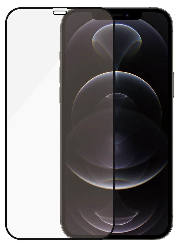 PanzerGlass SP iPhone 12/12 Pro CF E-to-E schwarz antibakt. Produktbild 