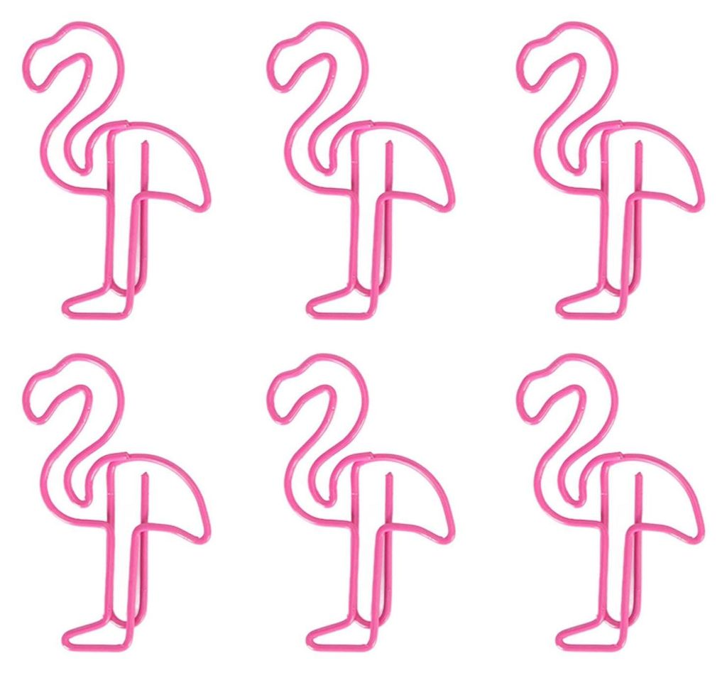 100 pcs Papierclips verhindern Schlupf niedliche Flamingo Produktbild 