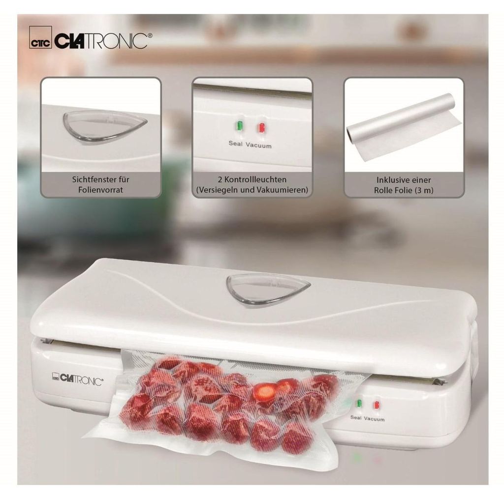 Seal A Meal - Sigillante Sottovuoto Per Alimenti 4l: Compatto E Bianco, Per Sacchetti Termosaldanti