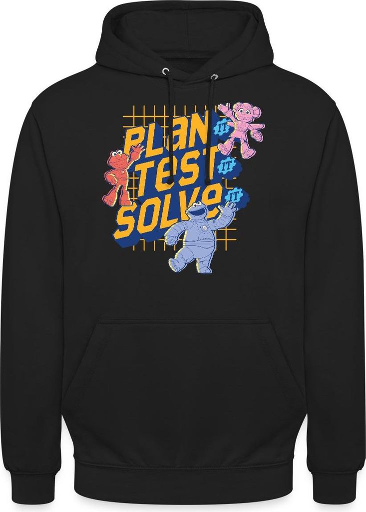 Spreadshirt Mecha Builders Team Plan It Solve It Uni Hoodie, M, Schwarz
