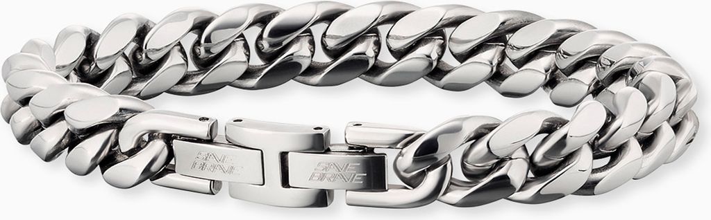 Bracelet Save Brave en acier inoxydable 21,5cm gris argenté Image du produit 
