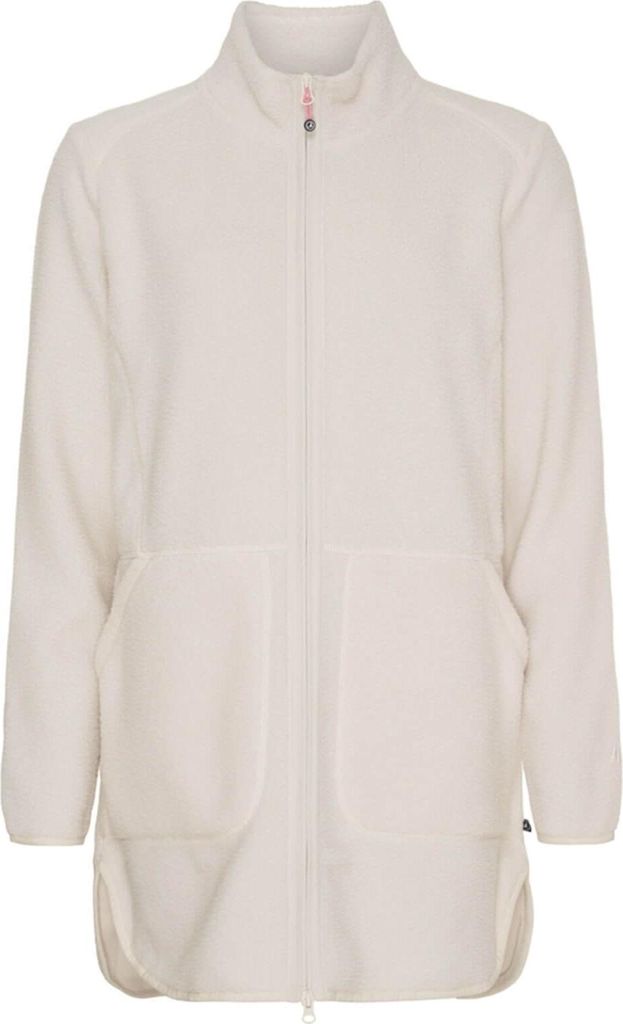 Sea Ranch Damen Fleecejacke Vally mit Stehkragen - Teddy-Fleece-Jacke in langer Form in Offwhite Größe XL