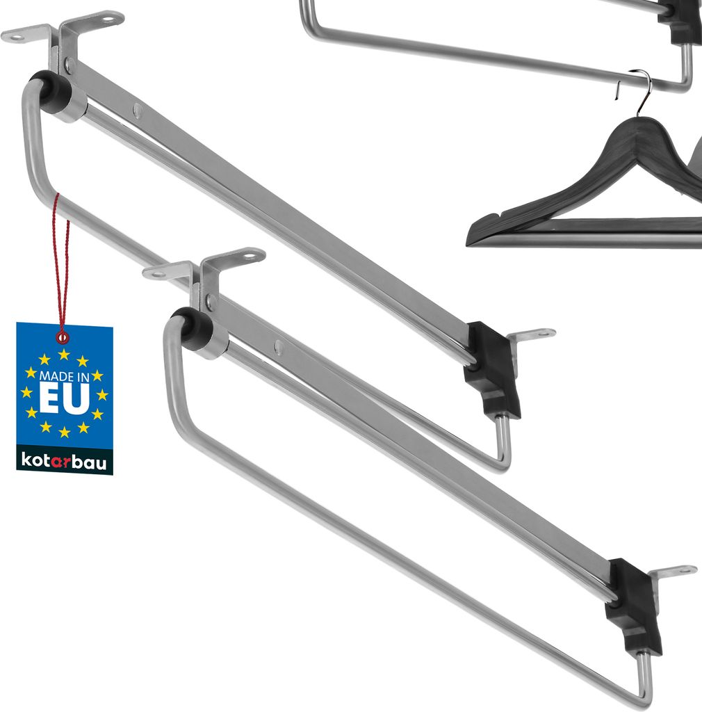 KOTARBAU 2er Set Ausziehbare Kleiderstange 400 mm für Garderobenschrank