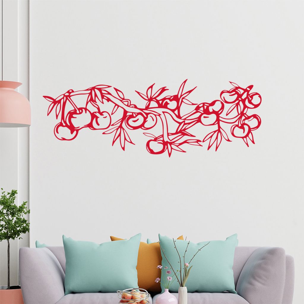 Blumen - Ranken Wandtattoo in 6 Größen - Wandaufkleber Wall Sticker - Dekoration, Küche, Wohnzimmer, Schlafzimmer, Badezimmer
