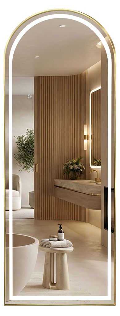 Rea Zrkadlo Led Orbit 60x170cm Brush Gold Obrázok produktu 
