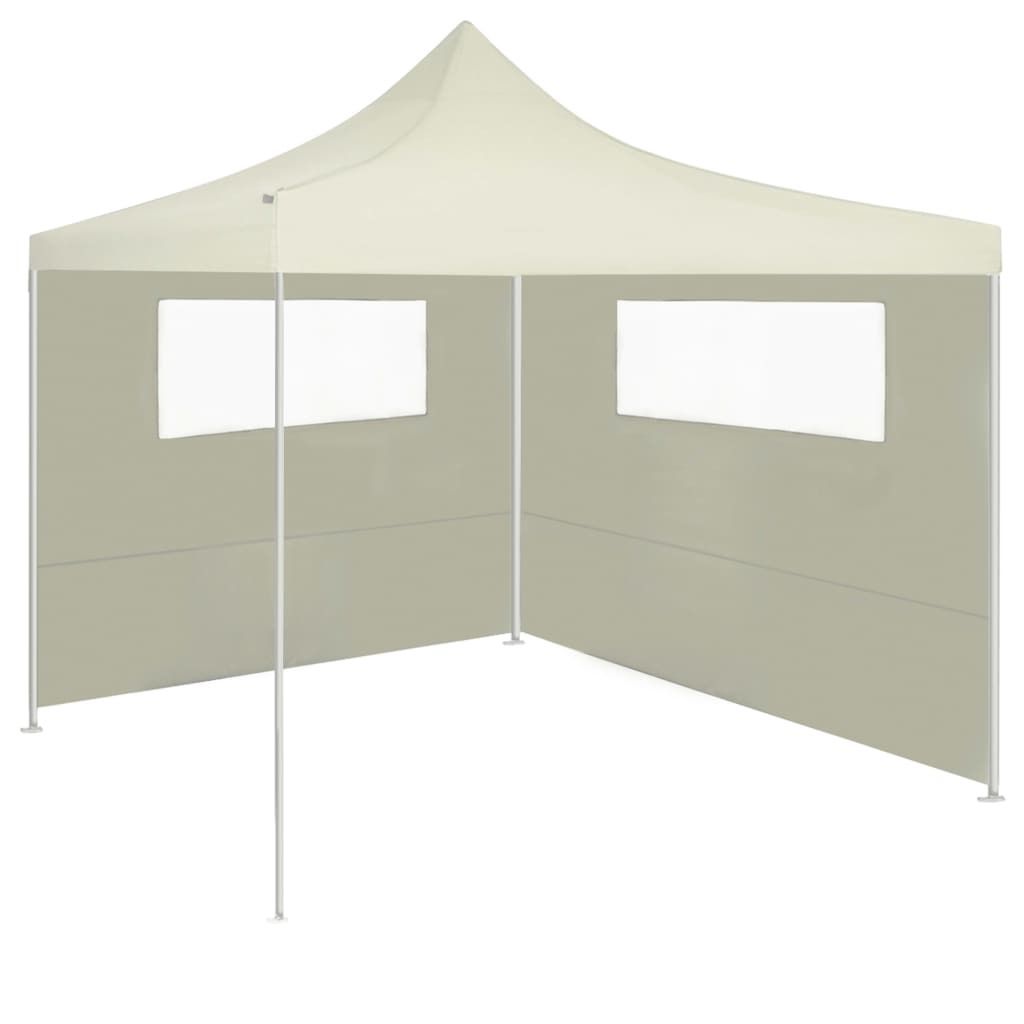vidaXL Padiglione parete laterale con finestre 6x2 m crema Immagine del prodotto 