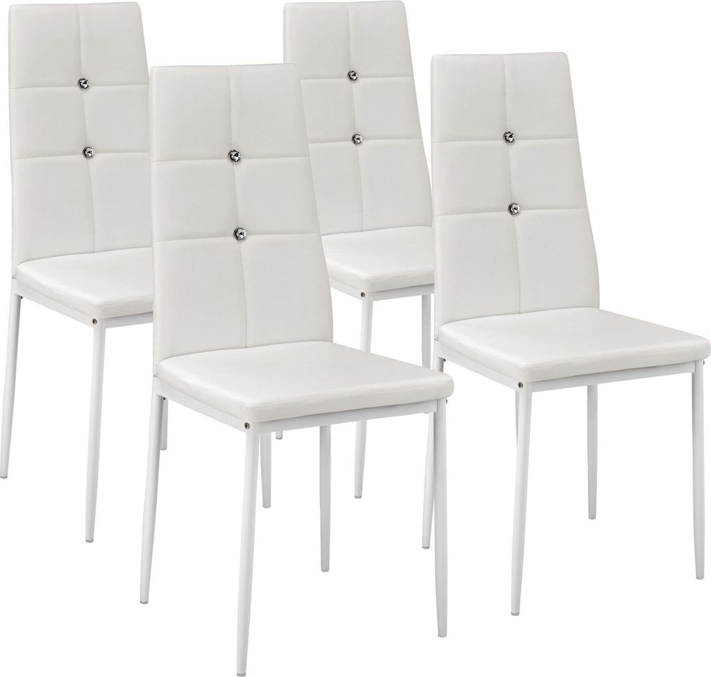 tectake® Set Esszimmerstuhl Julien gepolstert mit Produktbild 