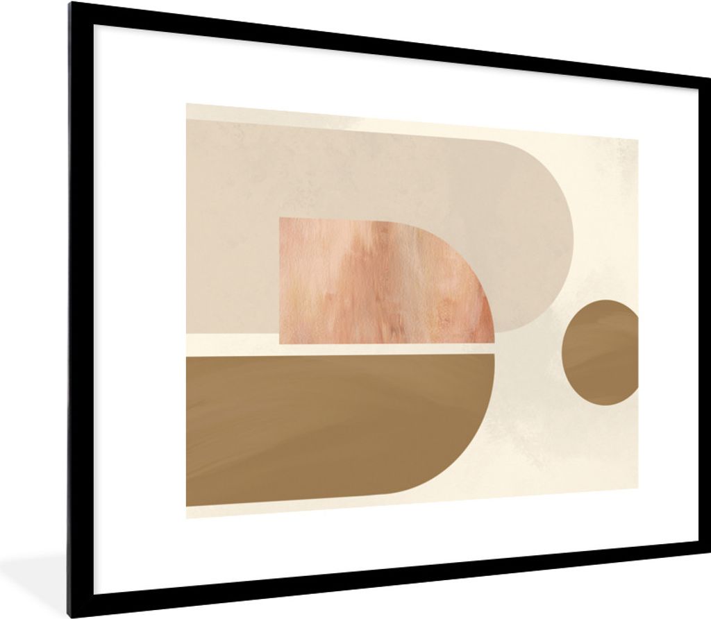 MuchoWow® Gerahmtes Poster Kunst - Abstrakt - Rosa 80x60 cm Produktbild 