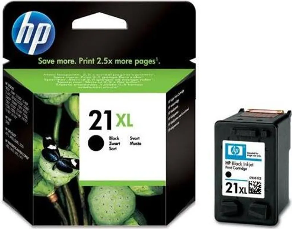 Cartouche noire HP 21 XL C9351C pour impressions de bureau durables