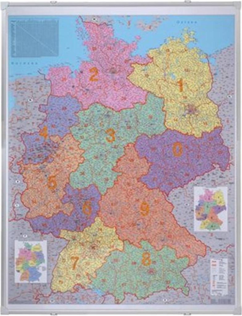 FRANKEN Deutschland Postleitzahlen Karte magnethaftend Speditionsversand