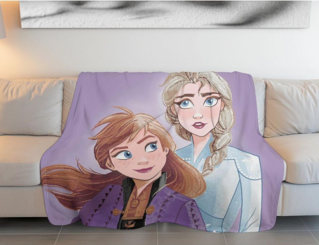 Disney Frozen, Anna a Elsa detská deka z mikrovlákna, Obrázok produktu 