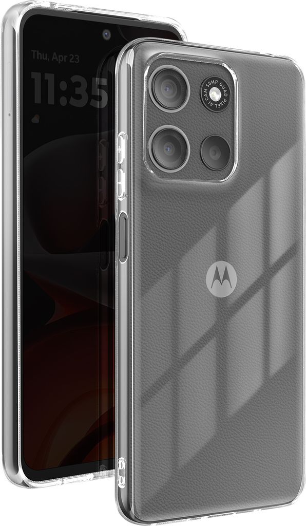 Avizar, Hülle für Motorola Moto G15 und G15 Power Flexibles 2mm Silikon, Transparent