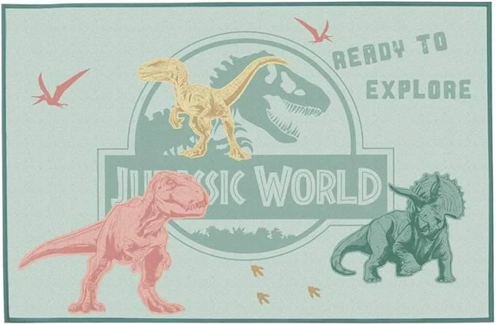 Tapis enfant Jurassic World Fun House 80x120 cm - Déco chambre garçon