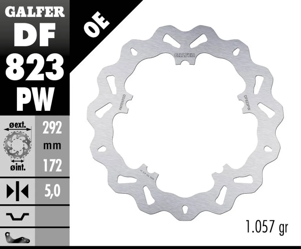 Paire Disques de Frein Galfer DF823PW WAVE pour Harley Davidson V-Rod - 2