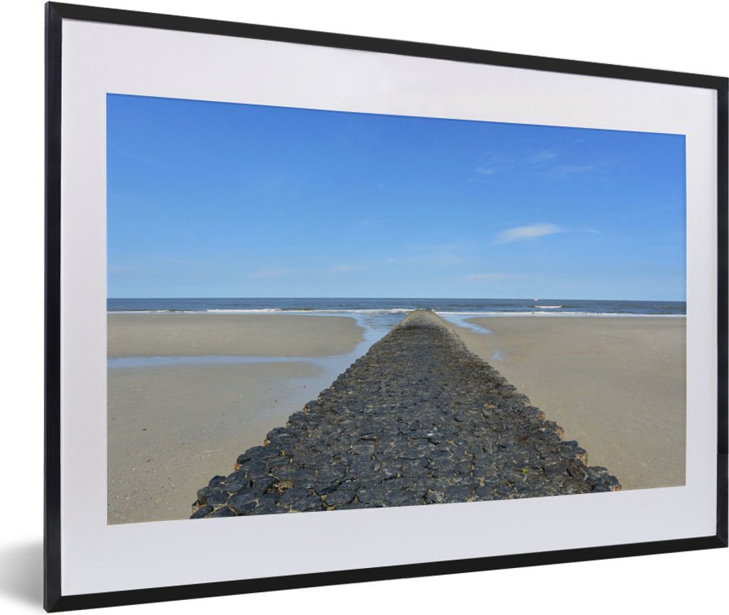MuchoWow® Gerahmtes Poster Nordsee - Strand - Wasser 60x40 Produktbild 