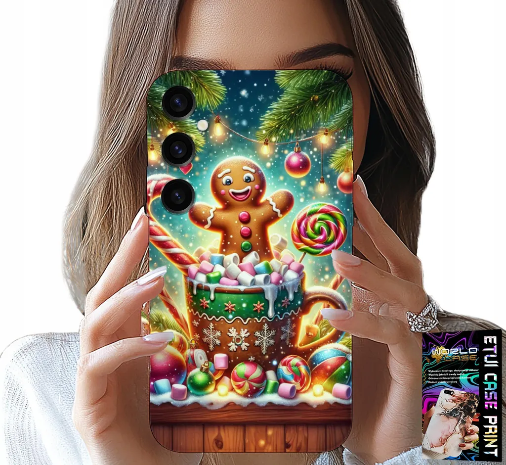 Cover Samsung A04S Natale Gingerbread + Pellicola Vetro 9H Gratis