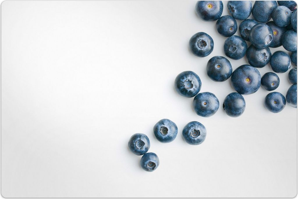 Küchenmatte 80x120 cm Vinylmatte Bodenmatte Dekoration - Farbige Blaubeeren Früchte