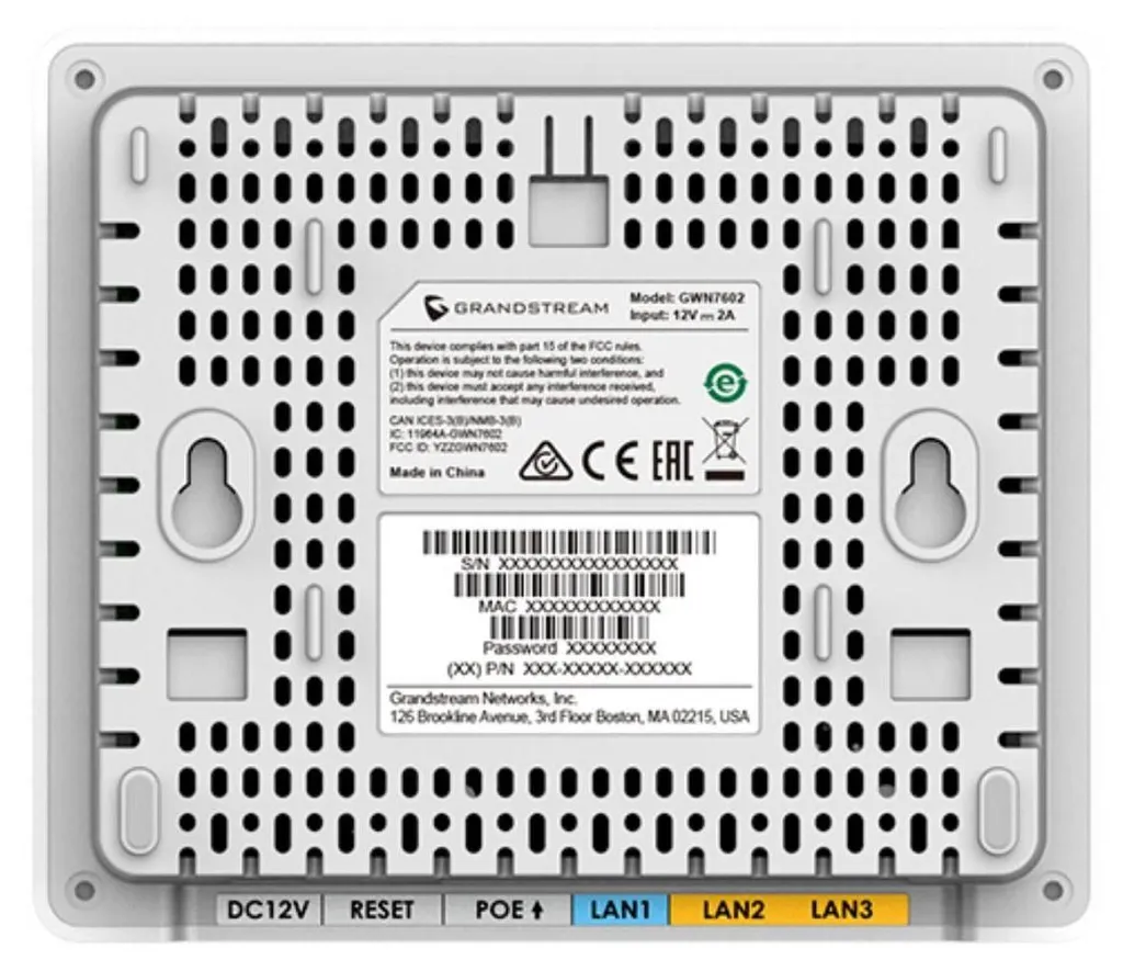 Point d'accès WiFi Grandstream GWN7604 compact avec switch intégré - 8