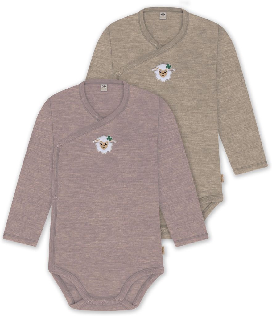 normani 2er Pack Baby-Body Langarm Wickelbody