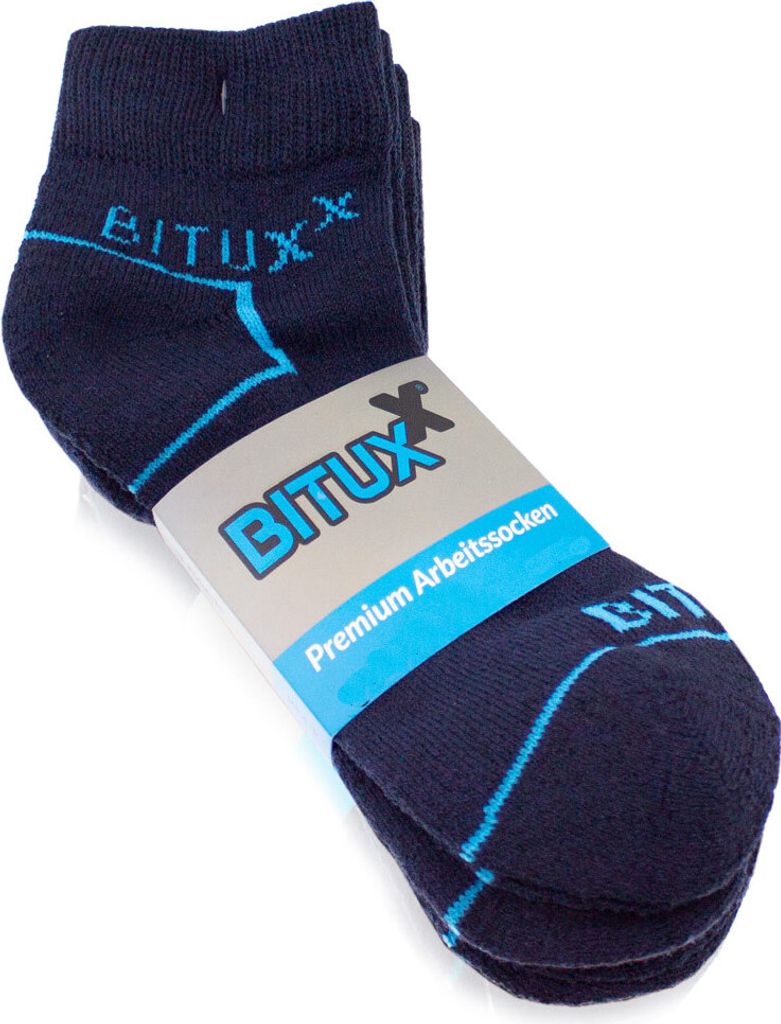 Bituxx 1 Paar Quaters Freizeit & Arbeitssocken Navy 47-50 Produktbild 