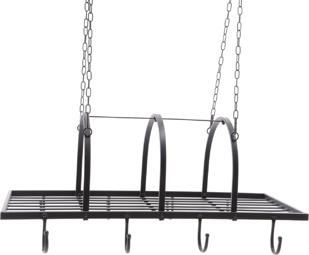 Deckenhänger Küchenregal Kräuterregal schwarz L 1 m