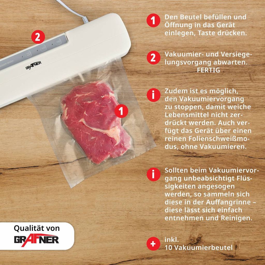Vakuumiergerät 30cm inkl. Beutel