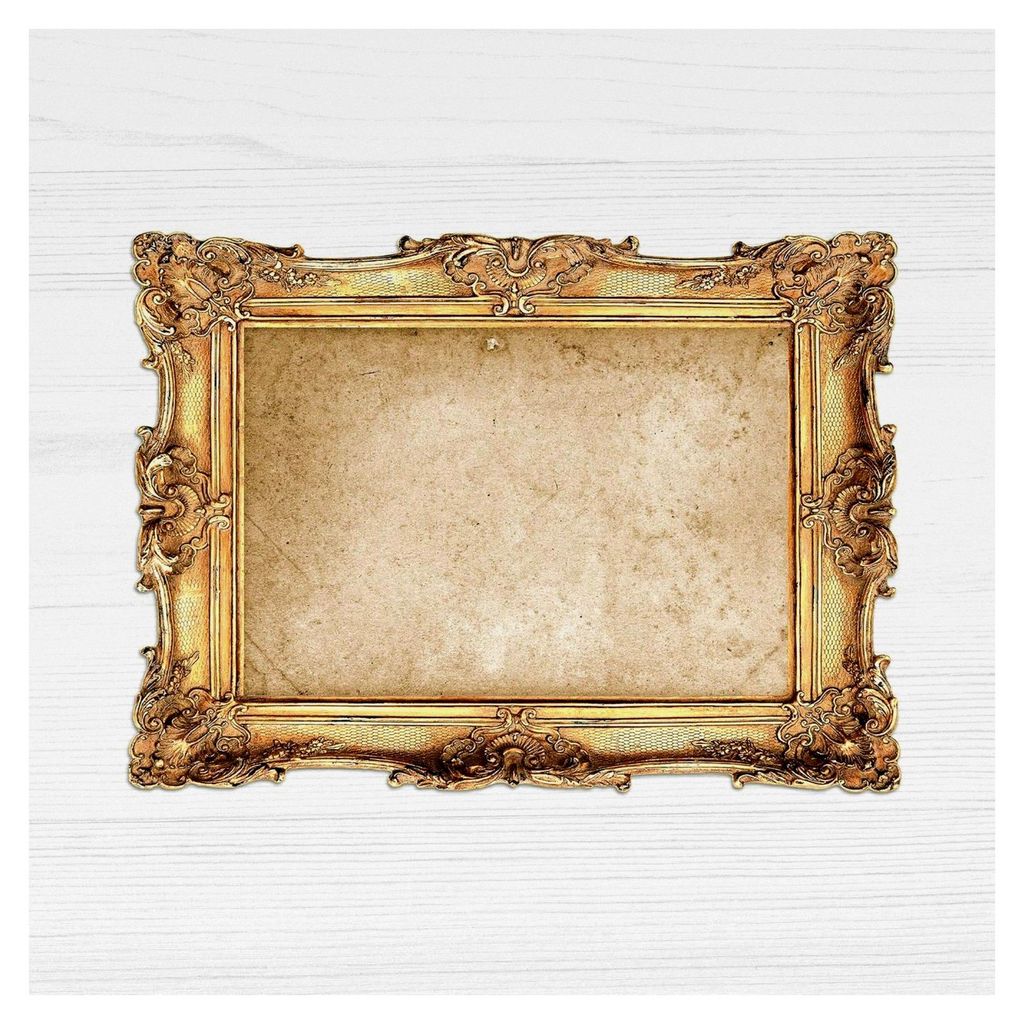 Tischset - abwaschbar - 'Florenz' Gold - in eleganter Bilderrahmen-Optik aus hochwertigem Vinyl - 44 x 32 cm - Hergestellt in Deutschland