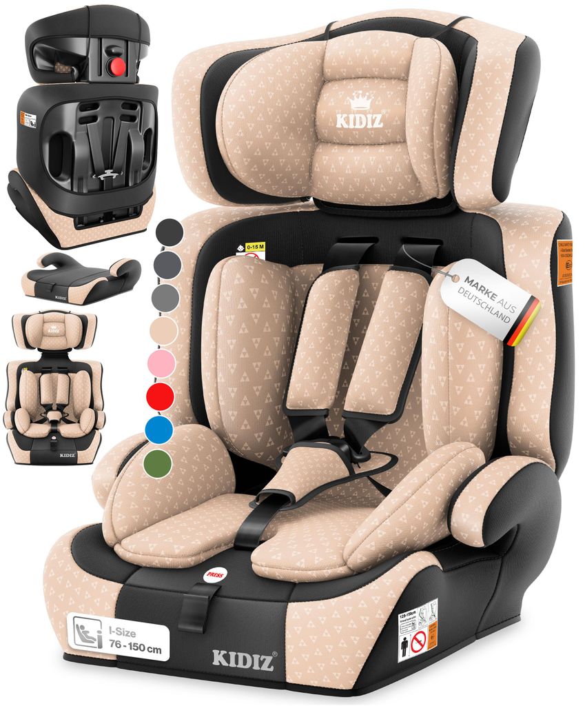 KIDIZ® Autokindersitz Kinderautositz 9-36kg Gruppe 1/2/3, Produktbild 
