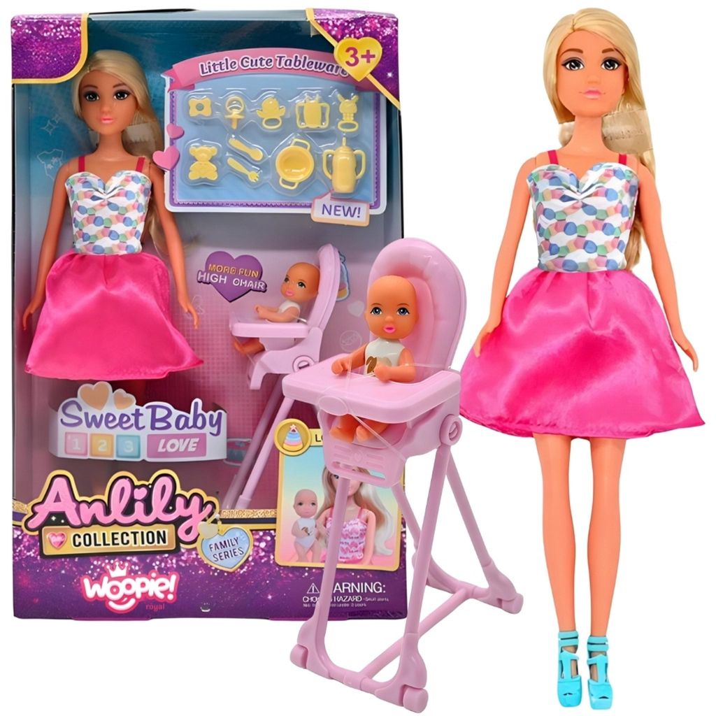 Woopie Royal Lily Baby Doll Hochstuhl-Zubehörset