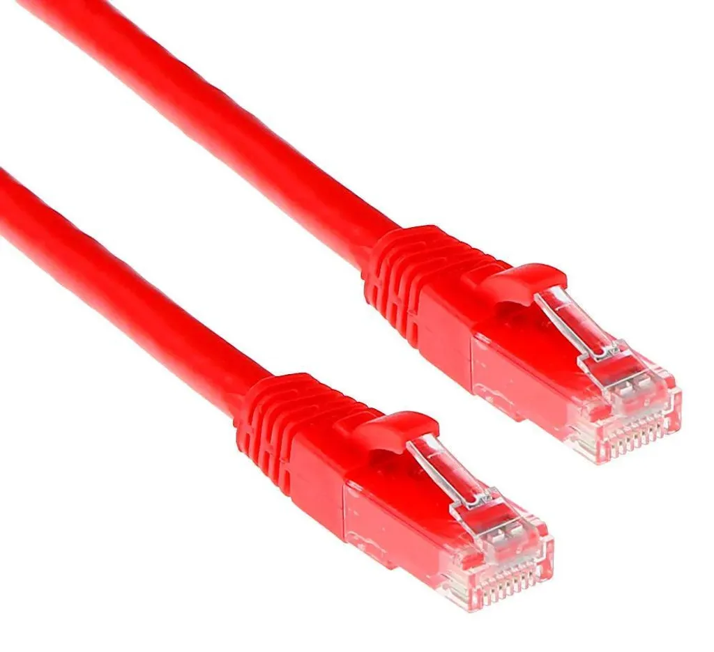 Câble réseau ACT Cat6A UTP 5m RJ45 Rouge - Cordon Ethernet Haute Performance