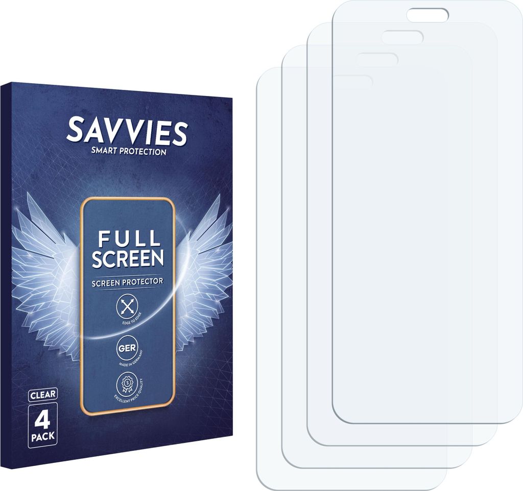 4x Savvies Fullscreen Schutzfolie für Huawei Nova 14 Ultra Displayschutz Folie Fullcover Klar Transparent