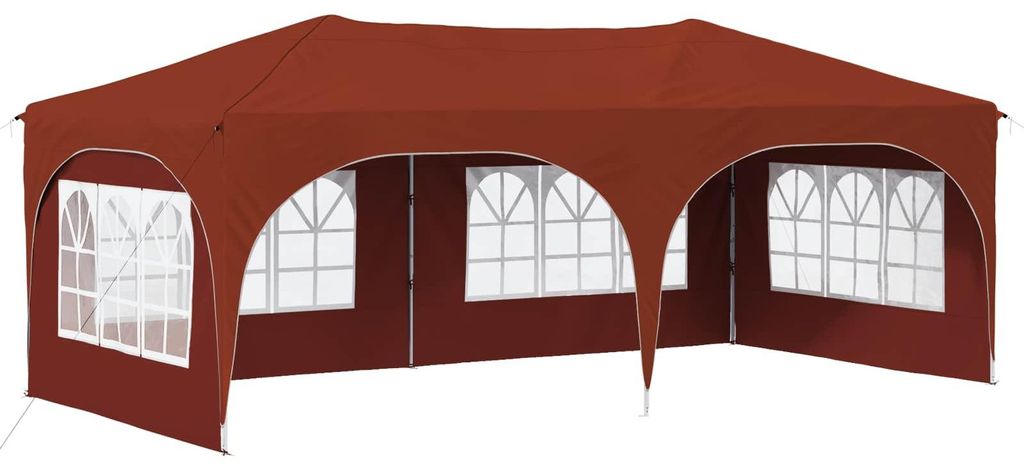 Pop-up Partyzelt 575 x 288 x 245 cm Terrakotta Oxford-Stoff