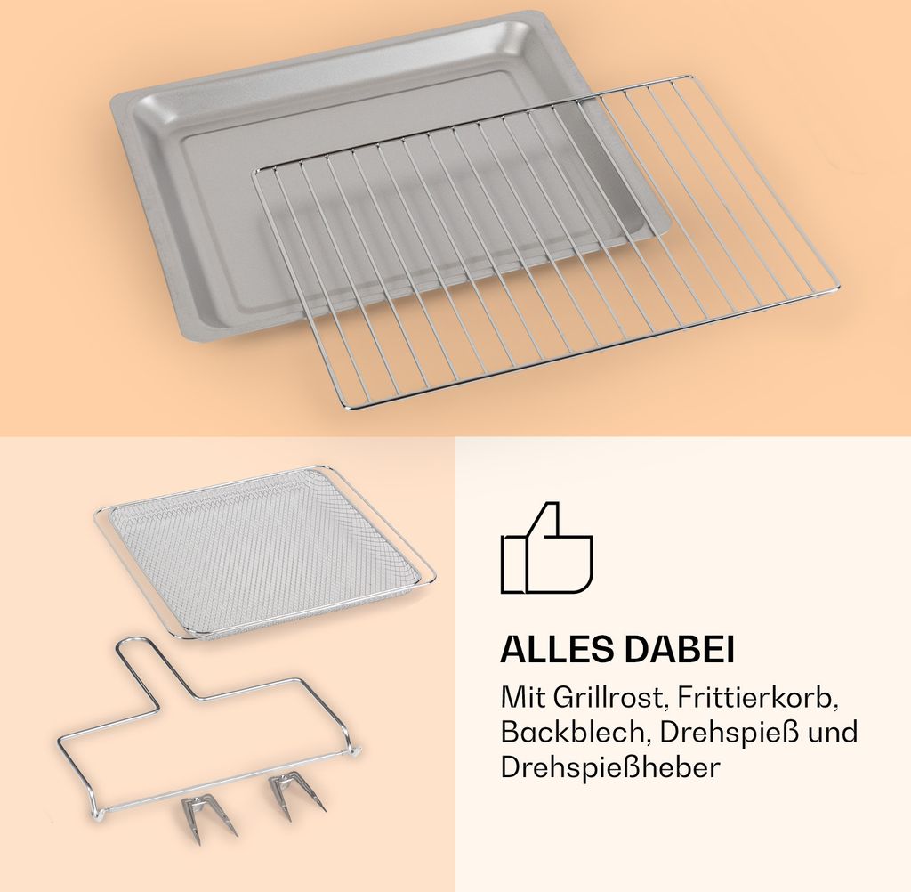 Klarstein Vigor Air Heißluftfritteuse XXL, Airfryer mit Produktbild 7