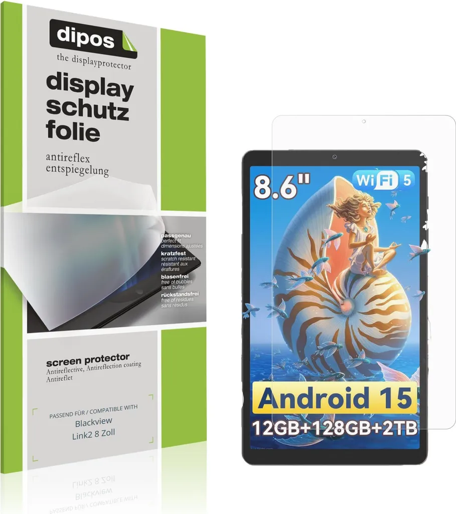 2x Pellicola Protettiva per Blackview Link2 8 Zoll Protezione Schermo Antiriflesso dipos
