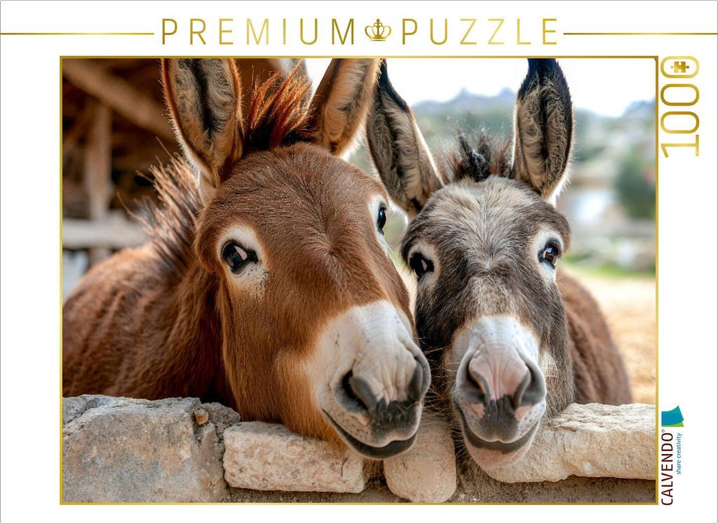 CALVENDO Puzzle Zwei beste Freunde | 1000 Teile Lege-Größe 64x48cm Foto-Puzzle für glückliche Stunden