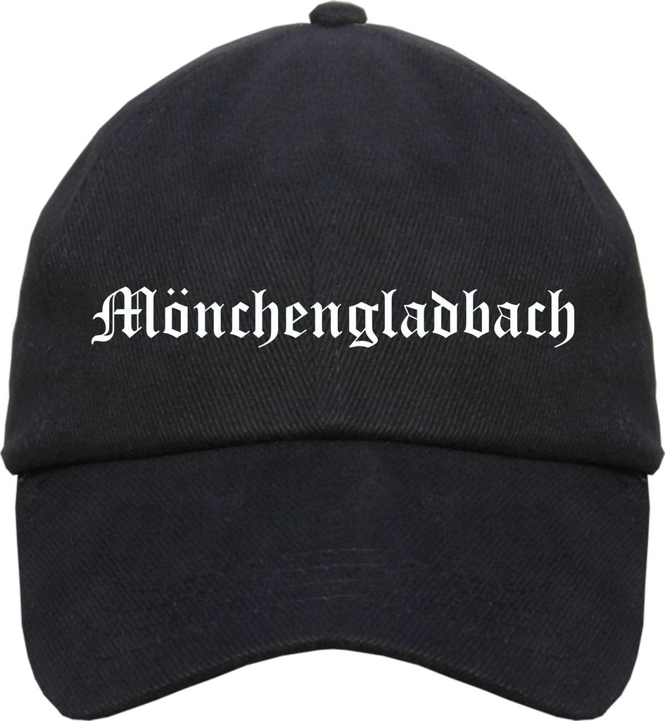 Mönchengladbach Cappy - Altdeutsch bedruckt - Schirmmütze Cap Einheitsgröße Schwarz