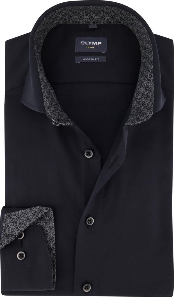 cel Olymp Luxor Modern Fit Business-Hemd schwarz Baumwolle