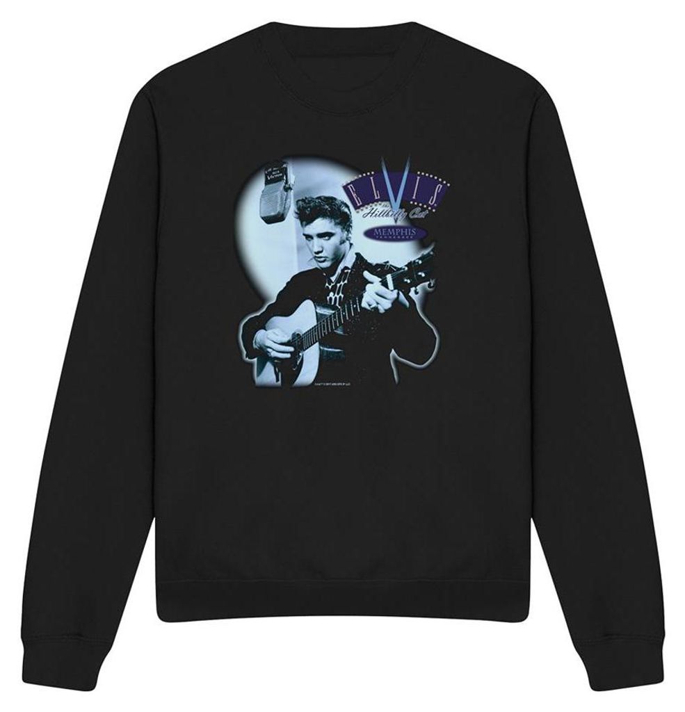 Elvis Presley - "Hillbilly Cat" Sweatshirt für Herren/Damen Uni TV32860 (XXL) (Schwarz)