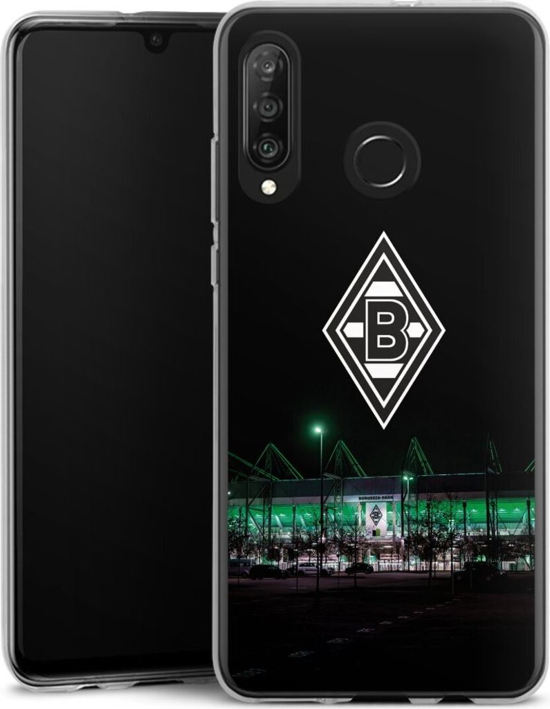 DeinDesign Handyhülle für Huawei P30 Lite Silikon Hülle Case Smartphone Schutzhülle Borussia Mönchengladbach Offizielles Lizenzprodukt Stadion